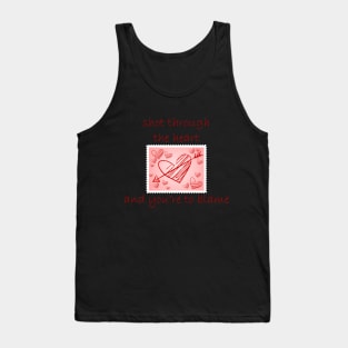 Bon Jovi Shot Through The Heart And You're To Blame Postage Stamp Tank Top